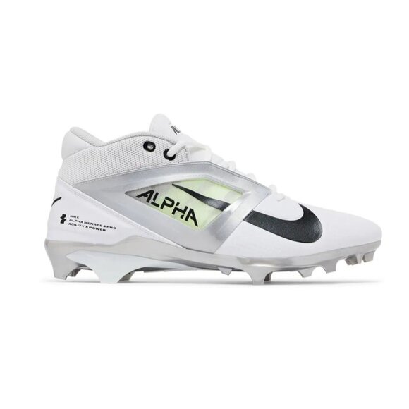 New! Size 17 Men |Nike Alpha Menace 4 PRO Agility X Power| White/Metallic Silver - Picture 7 of 16